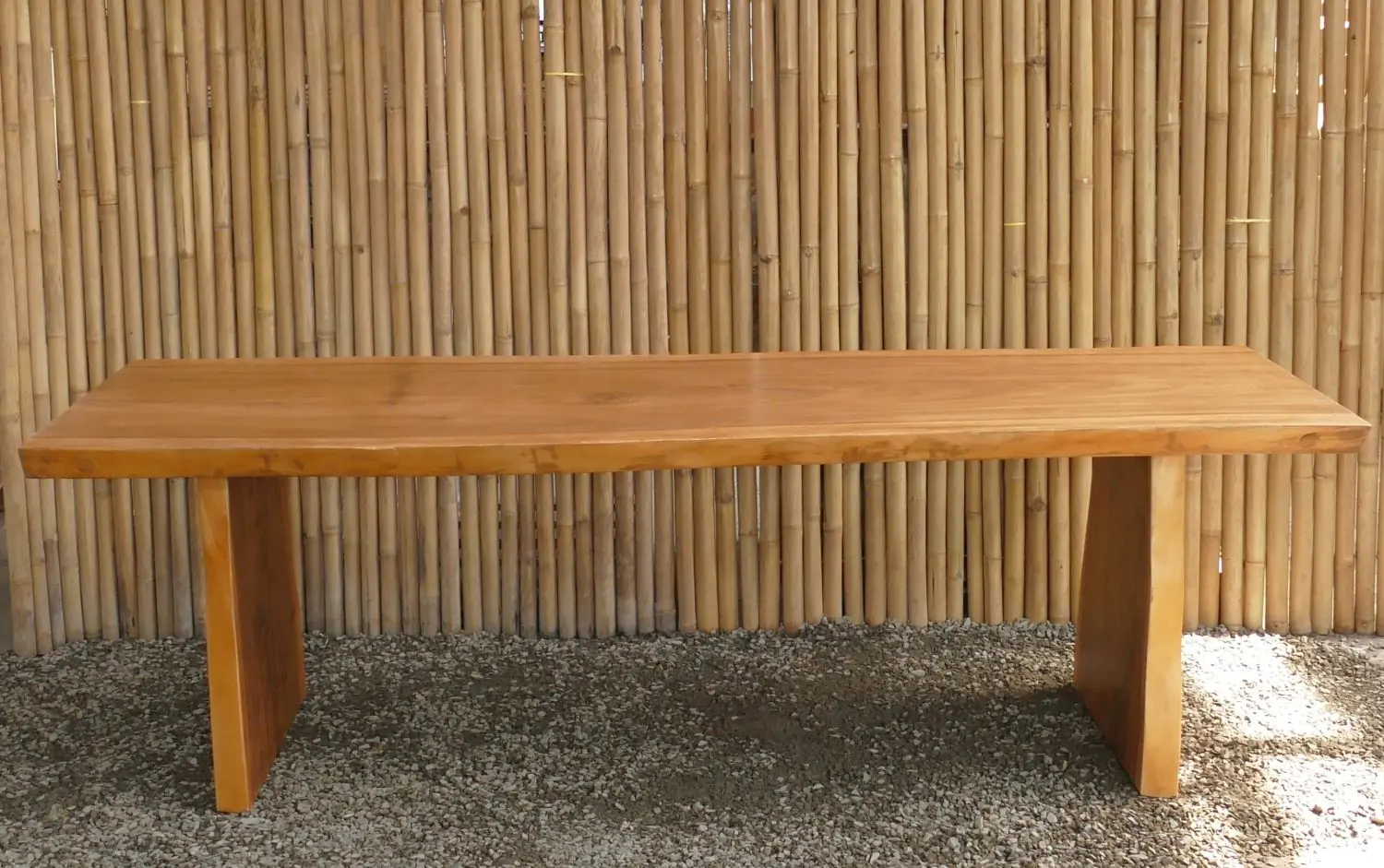  Product image 3 of the product “Natural Wood Table suar with wodden legs, 256cm length, 85cm widt, 78.5cm height. Table top 7cm thickness ”